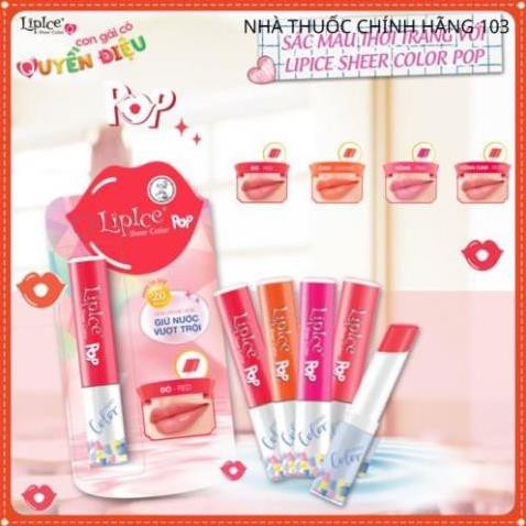 Son dưỡng LipIce Sheer Color Pop có màu 2.4g – dưỡng ẩm tối ưu, bảo vệ môi hiệu quả SPF 20 PA+++