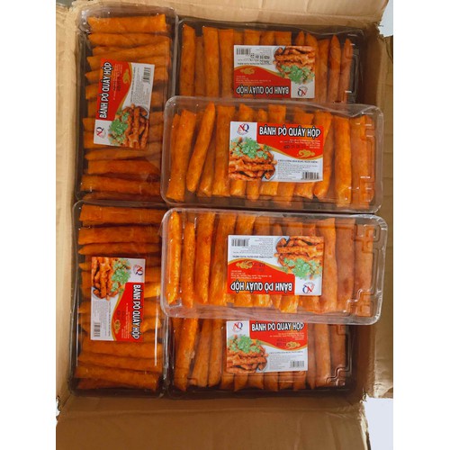 Bánh Pò Quẩy Hộp Đặc Sản Hải Phòng,Hộp 320g 70 Cái/Hộp Vị Cay Mùi Bò Truyền Thống,Bò Quẩy Hộp Xiên Vừng ,Pò Miếng Vừng T