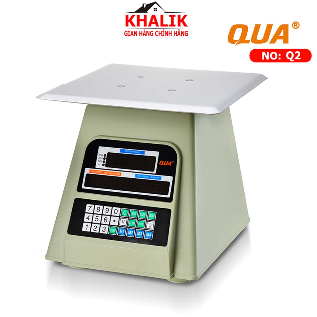 Cân Điện Tử Tính Tiền Hàng KHALIK QUA-Q2 chuyên dành cho siêu thị, thực phẩm, chợ, nhà bếp