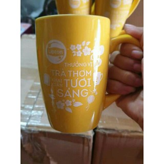Ly sứ tráng men siêu xinh màu vàng