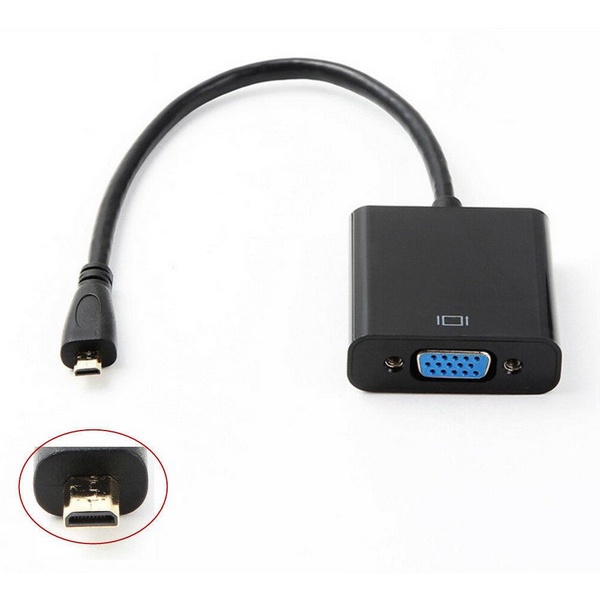 Cáp chuyển đổi HDMI VGA - Micro HDMI VGA có Audio cho PC Laptop máy tính ARIGATO