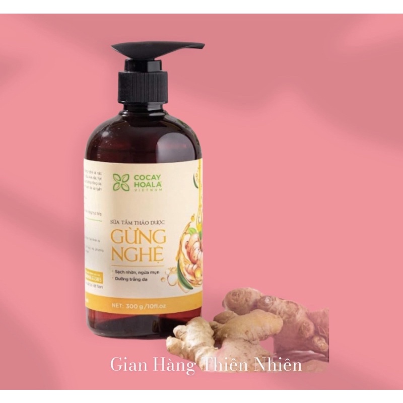 Sữa Tắm Thảo Dược Gừng Nghệ Giữ Ấm Cơ Thể 300g