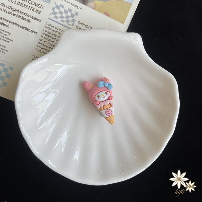 Kẹp Tóc Sanrio Hình Kem Ốc Quế Mini Dễ Thương Cho Bé Gái
