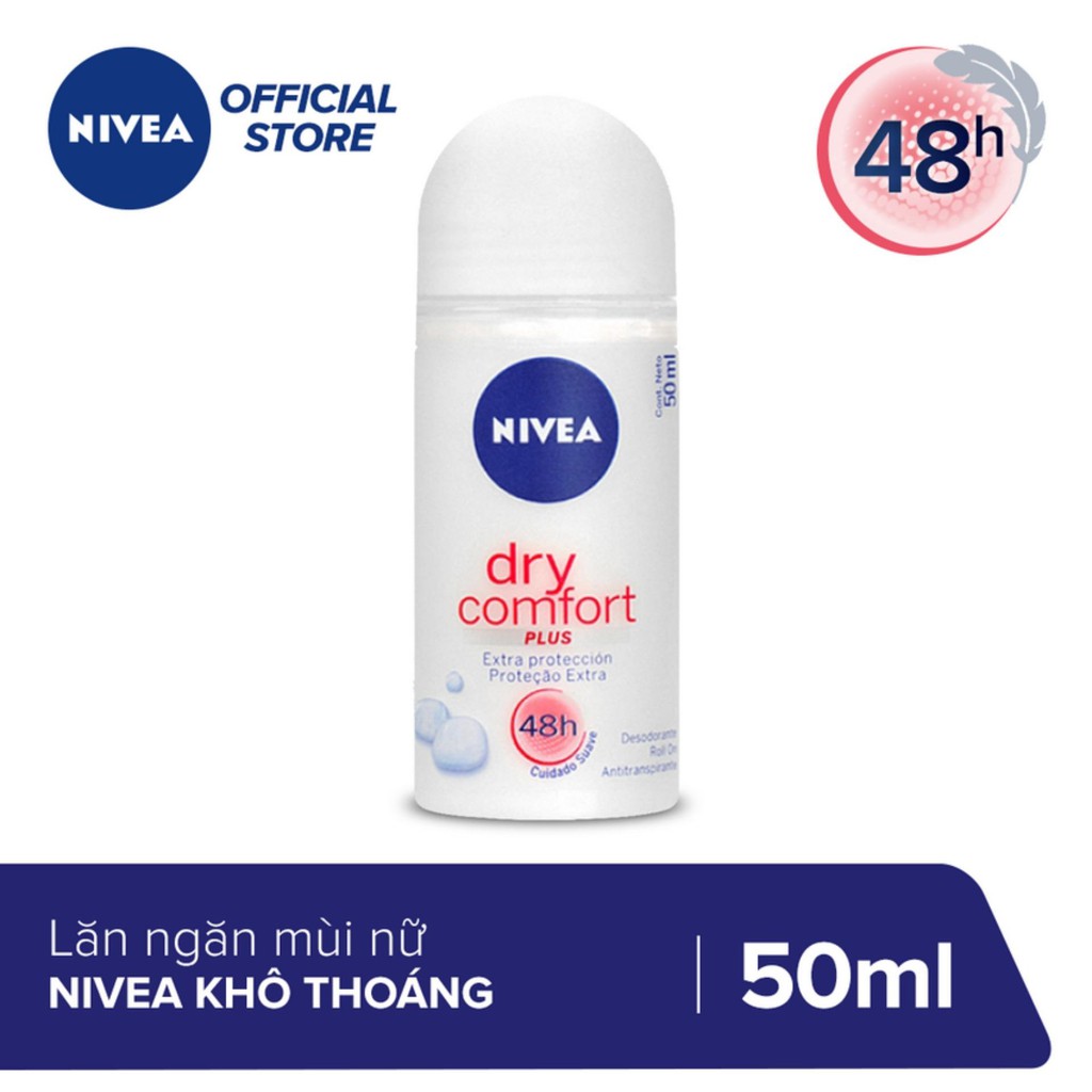 Lăn ngăn mùi NIVEA khô thoáng mịn màng (50ml)