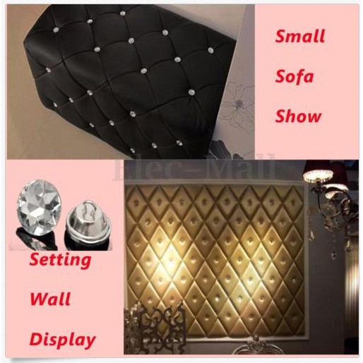 Bộ 50 Nút Pha Lê Tròn Đính Đá Lấp Lánh Trang Trí Ghế Sofa
