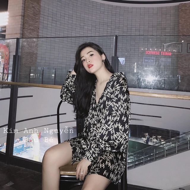 Áo sơ mi chane bầu bé