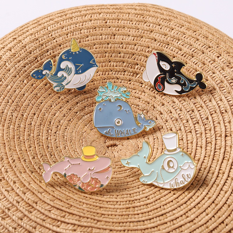 Ghim Cài Áo Hình Cá Voi Dễ Thương Cho Nữ