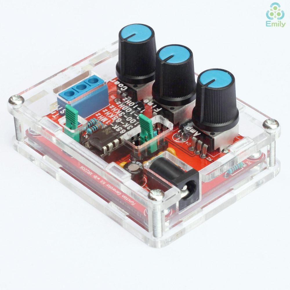 XR2206 High Precision Function Signal Generator DIY Kit Sine/Triangle/Square Output 1Hz-1MHz Adjustable Frequency Amplitude