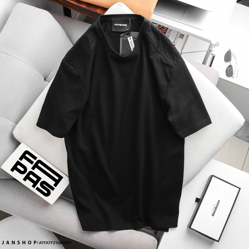 Áo Thun Nam, Áo Phông Nam Cổ Tròn FAPAS, Vải Cotton Co Giãn, Form Slim Fit