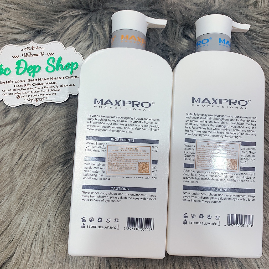 Gội xã  phục  hồi Maxipro kiểm sót tóc dầu và kích thích mọc tóc
