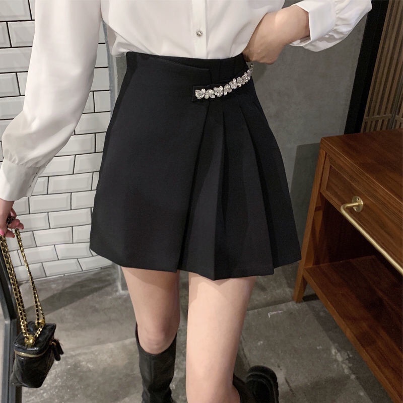 Chân Váy Xếp Ly Đính Đá Thời Trang Mùa Hè Cho Nữ
