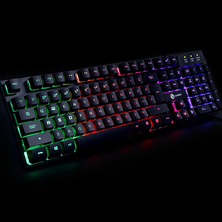 Bàn phím giả cơ game LIMEME TX30 Led Xuyên Phím 7 Màu + Tặng Lót Logitech