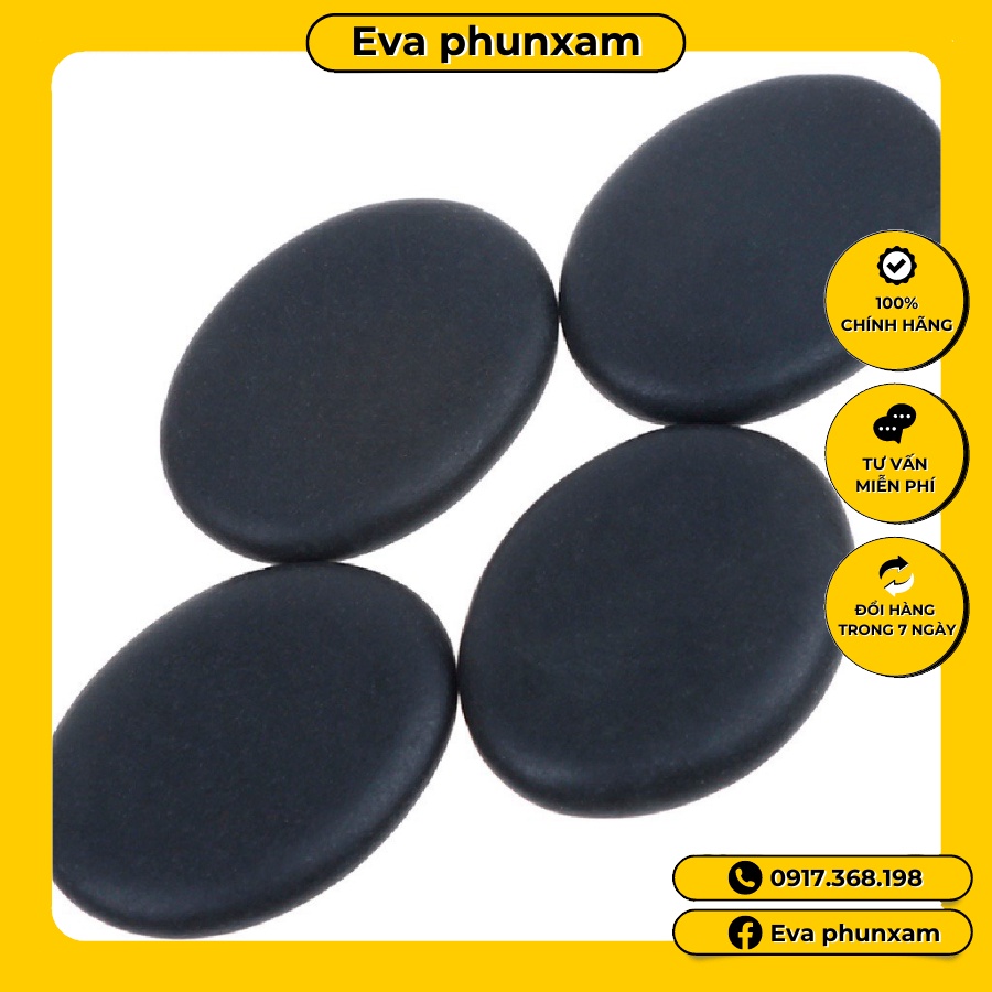 Bộ đá nóng massage spa dùng massage đông y 4 viên tròn to,4 viên o van 8 viên kẹp chân dùng trong spa thẫm mỹ viện