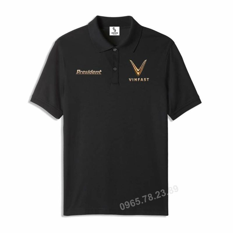 Áo Thun polo cổ bẻ Vinfast V1 - áo polo ngắn nam nữ cao cấp cotton thấm hút mồ hôi không bông xù trẻ trung - GUCAT