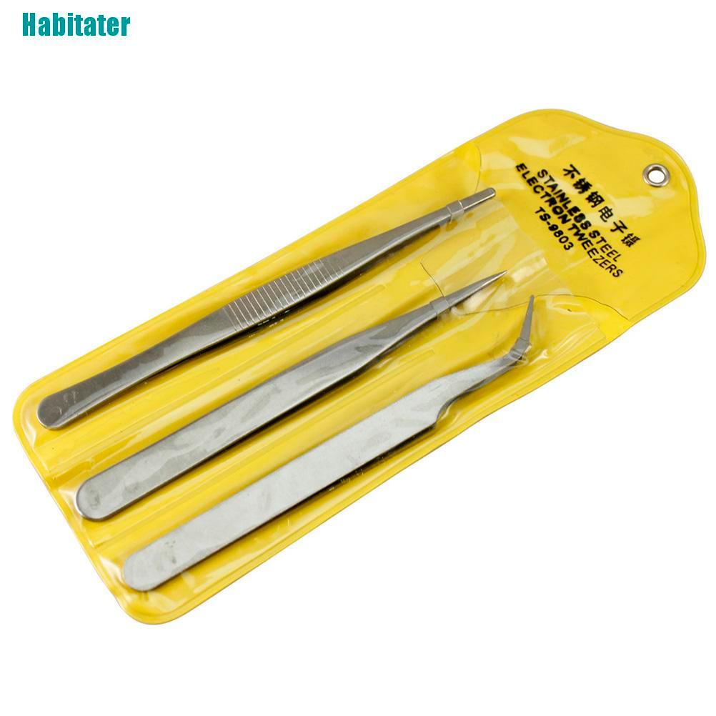 Bộ 3 Dụng Cụ Sửa Chữa Điện Tử Bằng Thép Không Gỉ