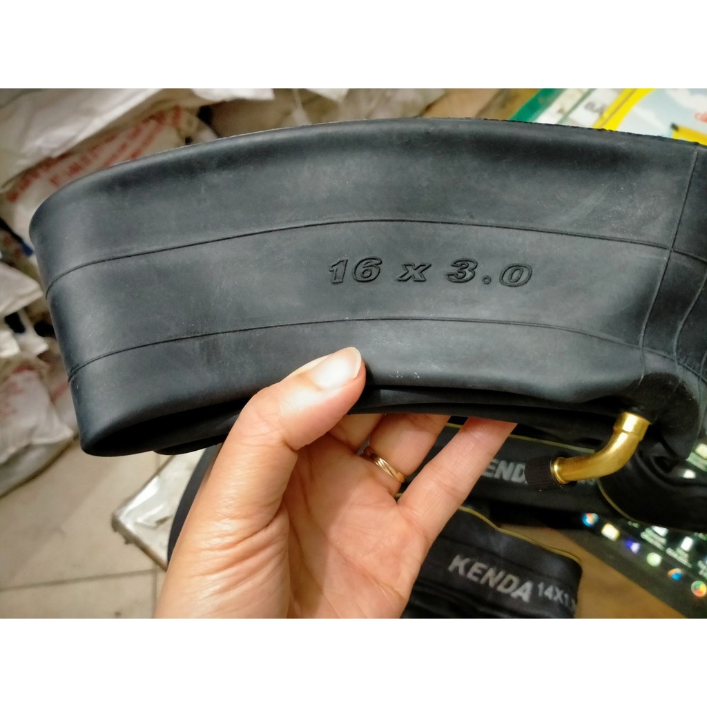 RUỘT, SĂM XE ĐẠP ĐIỆN 16x3.0 VAN CONG KENDA