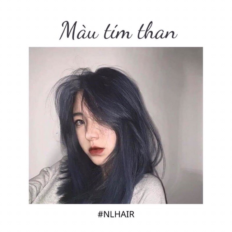 màu tím than ( thuốc nhuộm tóc)