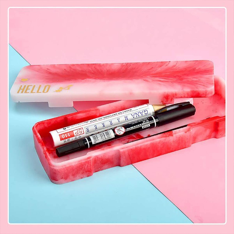 Khuôn Silicone Làm Hộp Đựng Bút Chì Hình Vuông Nhỏ Diy