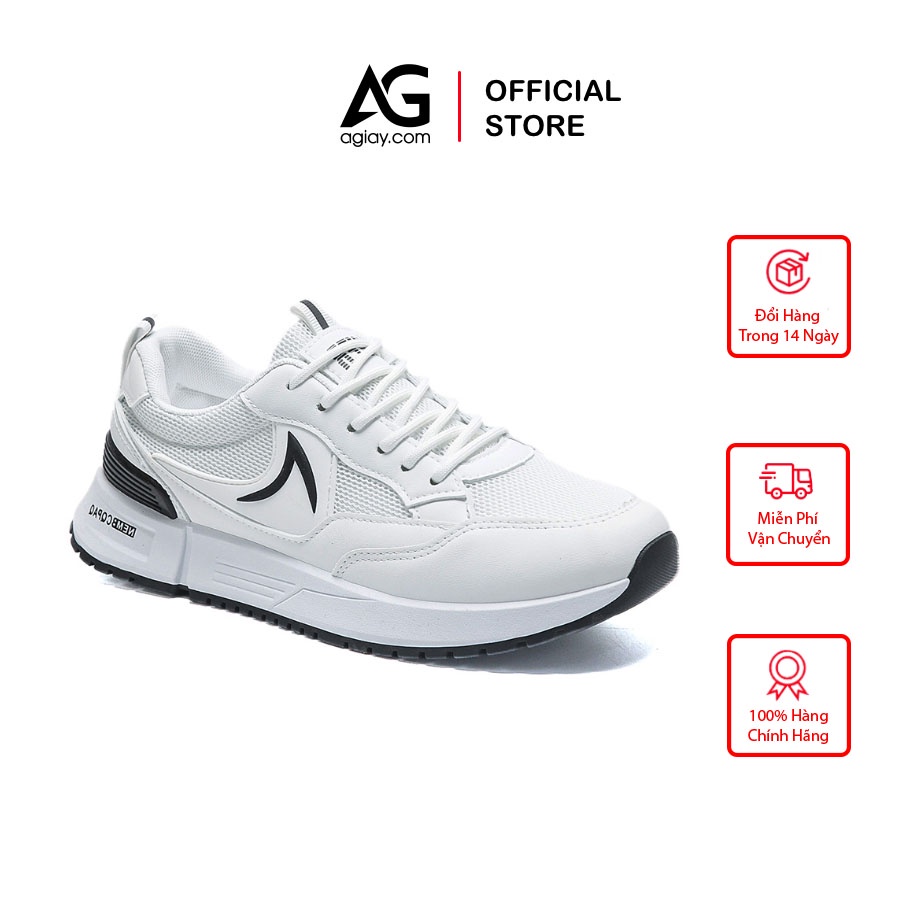 Giày thể thao Sneaker da phối lưới dành cho nam phong cách năng động, trẻ trung AG0156