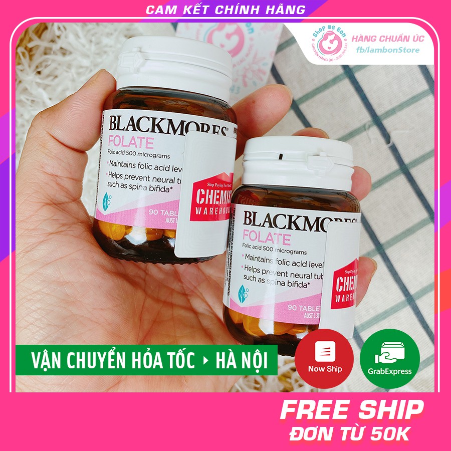 Viên Uống Bổ Sung Axit Folic Cho Mẹ Bầu Blackmores Folate 90 viên - Xuất xứ Úc