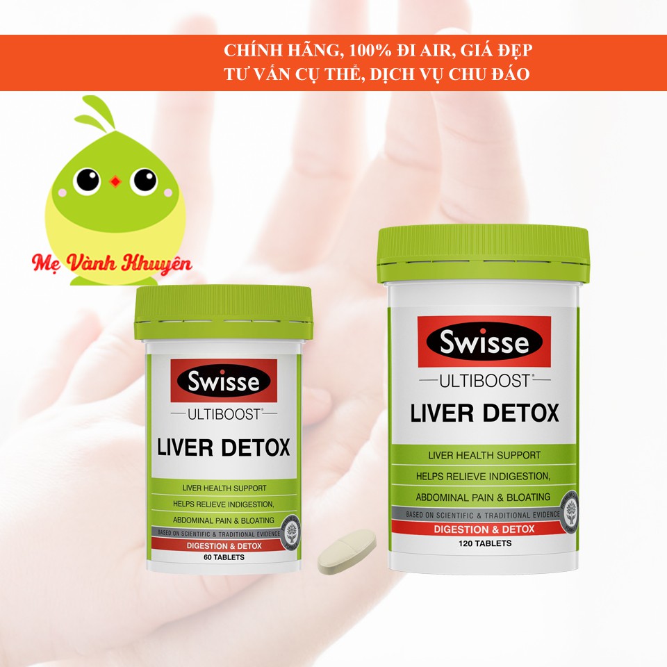 Bổ gan Swisse Ultiboost Liver Detox, Úc (60v/120v)