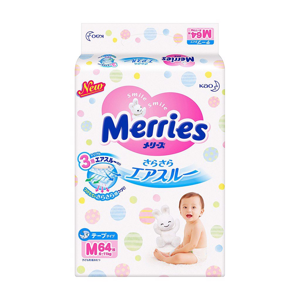 BỈM MERRIES DÁN SIZE M 64