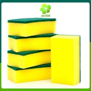 Miếng Rửa Chén Bát 2 Lớp Vàng Xanh SAMRAN