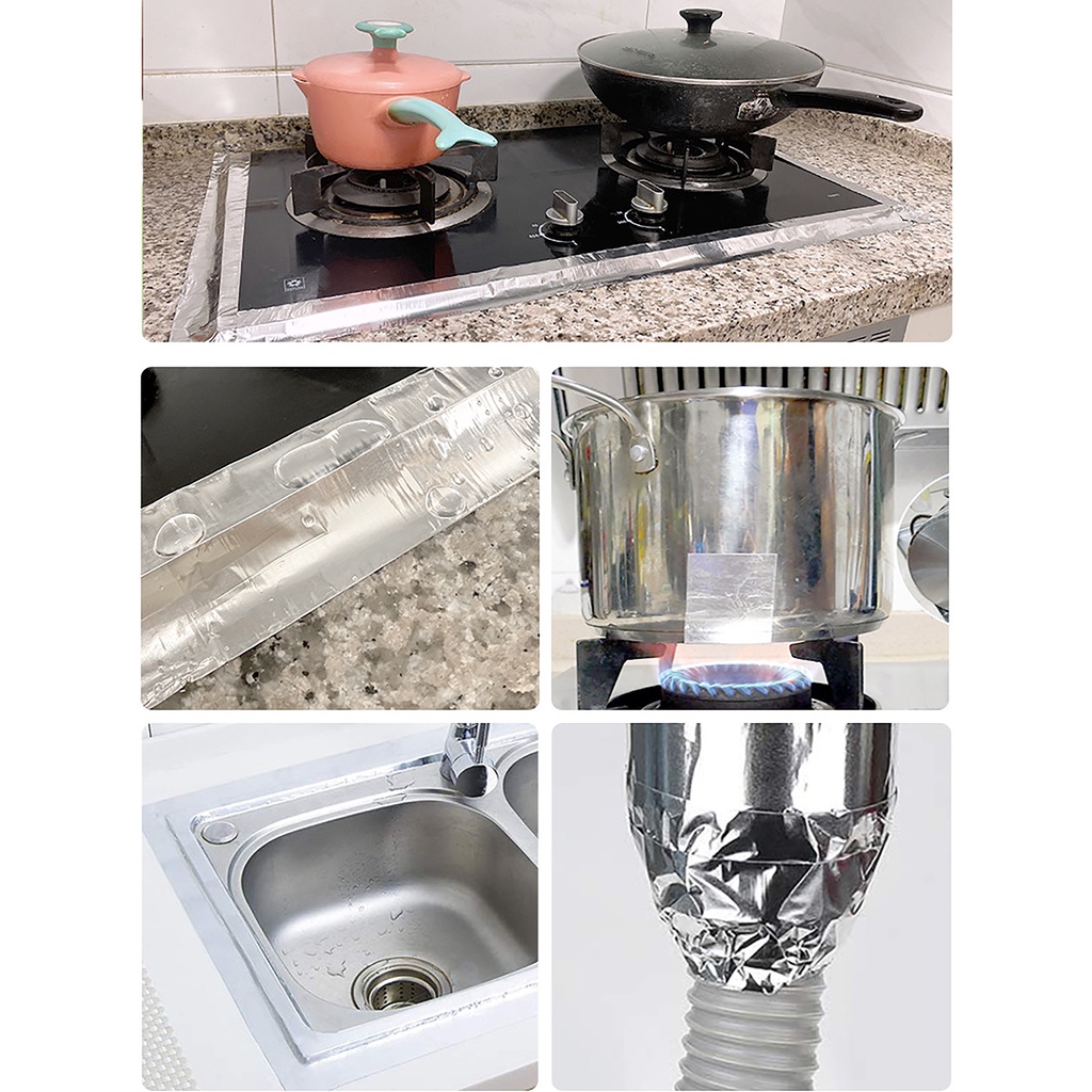 1 Cuộn Băng Keo Lá Nhôm 20m Chống Nước Chịu Nhiệt Chống Rò Rỉ Dùng Để Sửa Chữa Ống Nước / Làm Vườn