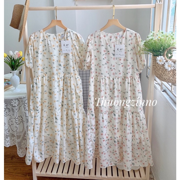 [ẢNH THẬT/VIDEO]VÁY BABYDOLL HOA EMILY DÁNG DÀI NHIỀU MÀU ĐẦM HIA ULLZANG