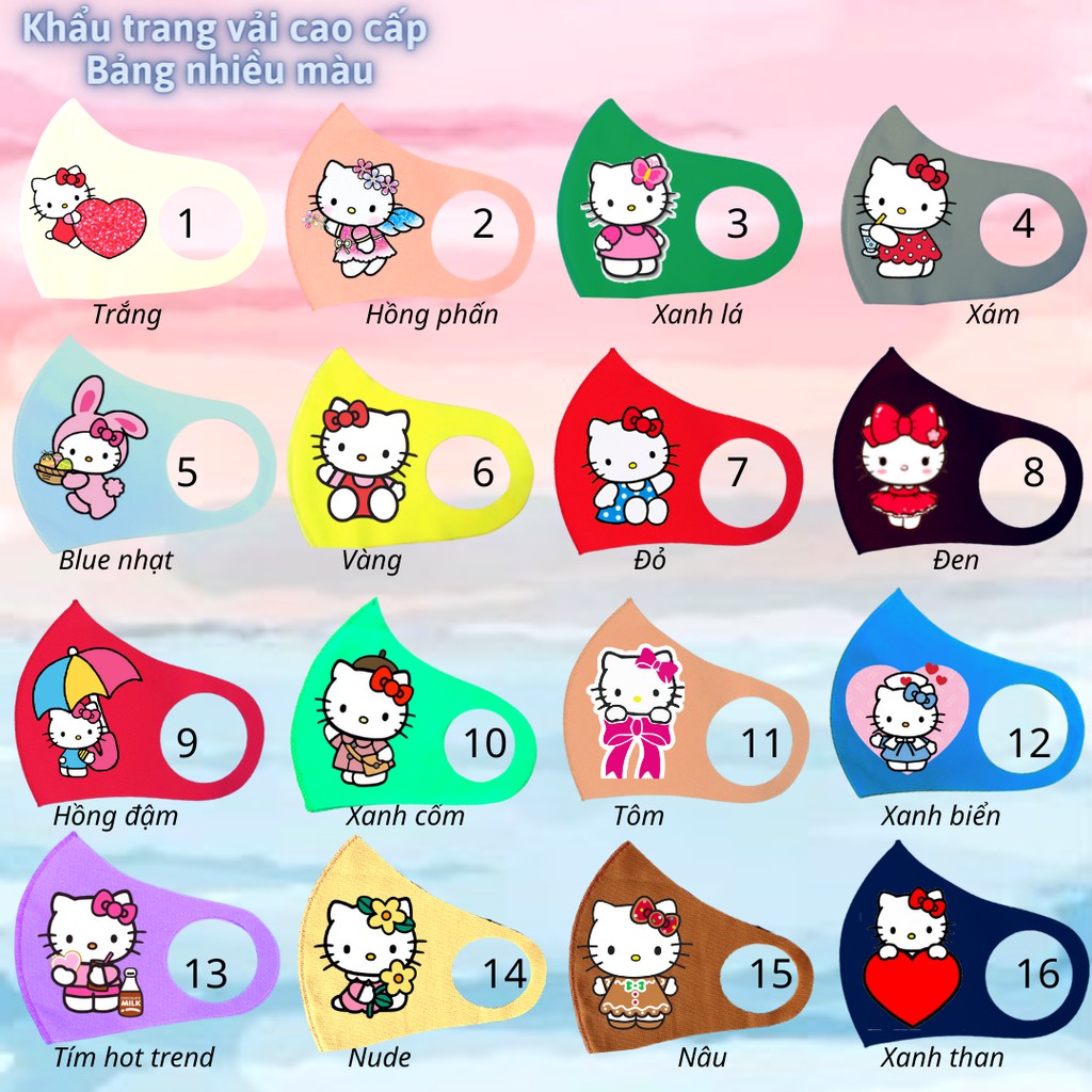 1 cái khẩu trang vải Hello Kitty