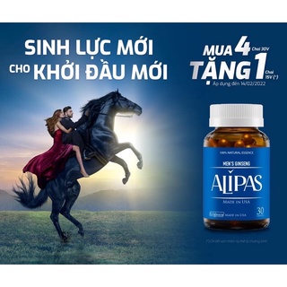 Sâm Alipas Platinum MUA 3 TẶNG 1 áp dụng tới 31/8 - Tăng cường sinh lý nam( Hàng chính hãng có tem chống hàng giả)