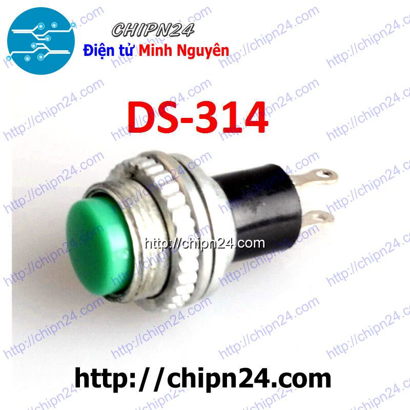 [3 CÁI] Nút nhấn nhả DS-314 Xanh Lá (Nút nhấn nhả Phi 10MM Xanh Lá)