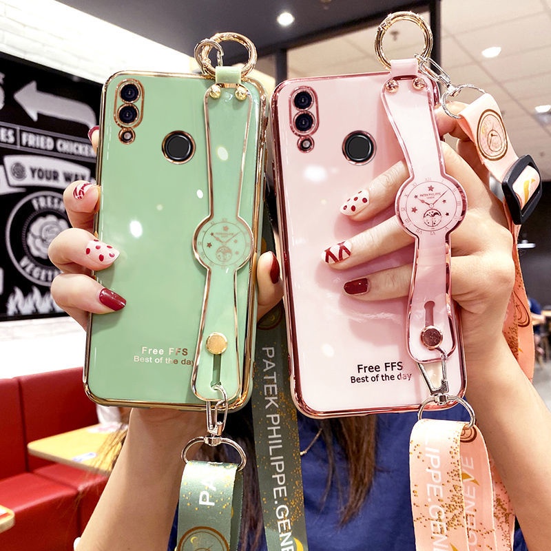 Ốp Điện Thoại silicone Mềm Mạ Điện Kèm Dây Đeo Cho HUAWEI P30 LITE P20 P30 P50 P20PLUS P50PRO Y6 2020 Y6 2019 Y9