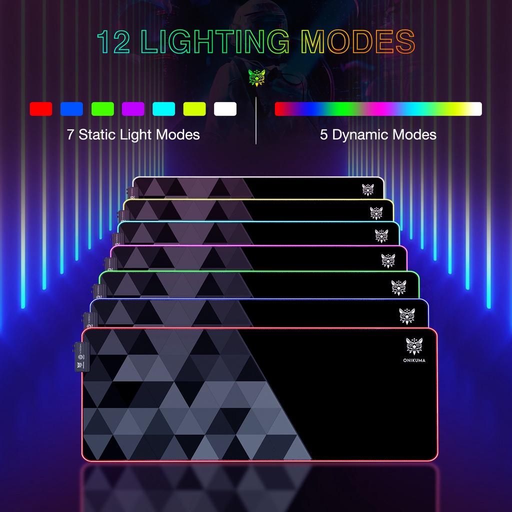 Tấm lót chuột chơi game Onikuma G6 80*30cm có đèn RGB