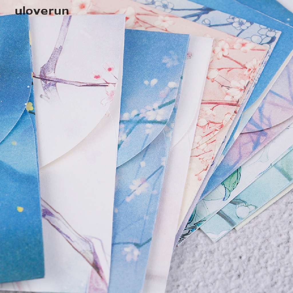 Set 10 Bìa Thư Mini Bằng Giấy Phong Cách Cổ Điển