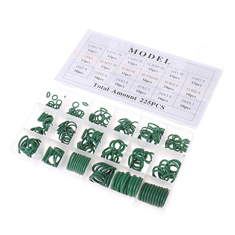 Set 225 VòNg ĐệM Cao Su HìNh Chữ O R134a Chuyên DụNg Cho MáY ĐiềU HòA Xe Hơi