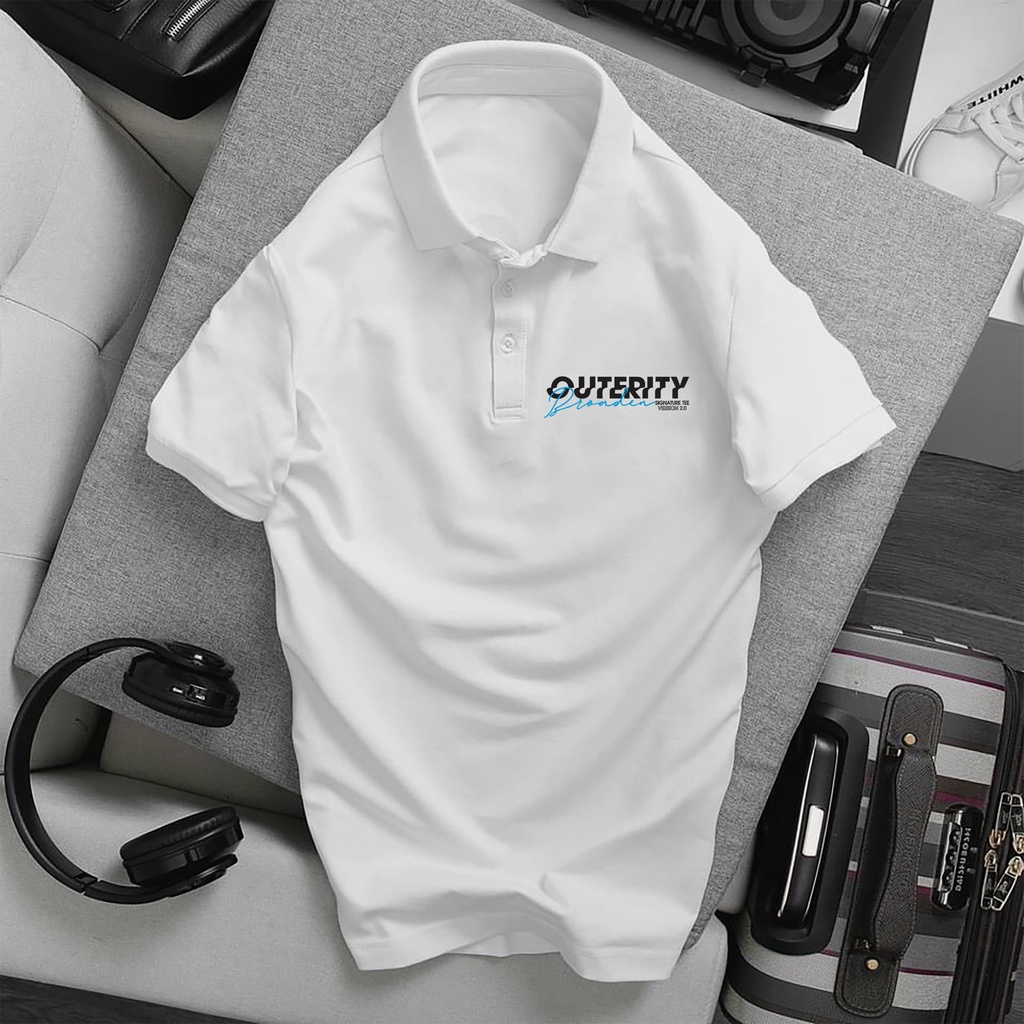 Áo Polo OUTERITY, Full Size Nam Nữ, áo thun có cổ trắng, đen, cổ trụ Unisex chất Thun Cá Sấu Poly Thái KKimshop
