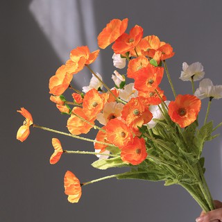 Bó Hoa Anh Túc Giả 4 Bông Trang Trí Tiệc Cưới