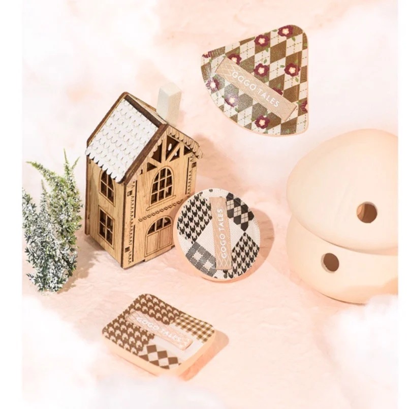 Set Mút Tán Nền GOGO TALES Houndstooth Cloud Sensation Puff