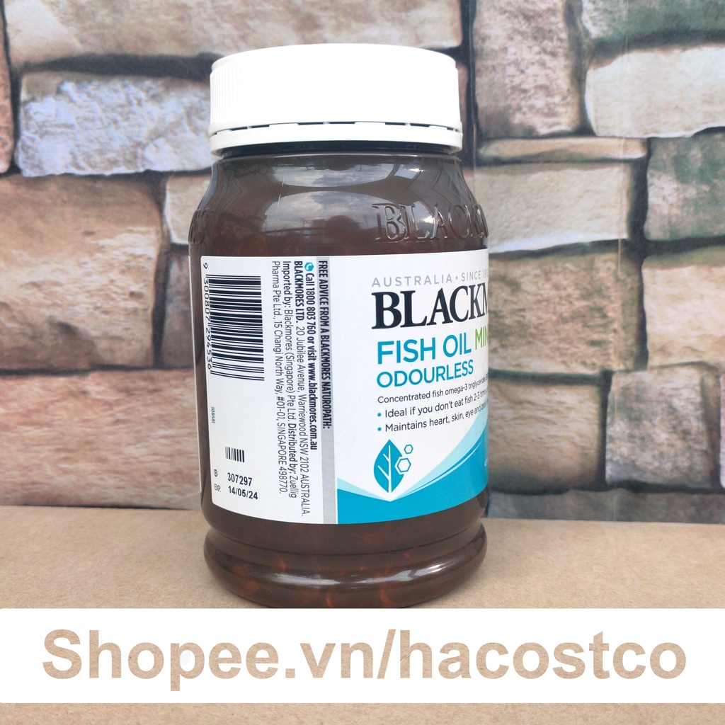 Viên uống Blackmores Odourless Fish Oil 1000mg 400 viên Dầu Cá Không Mùi Mini Caps