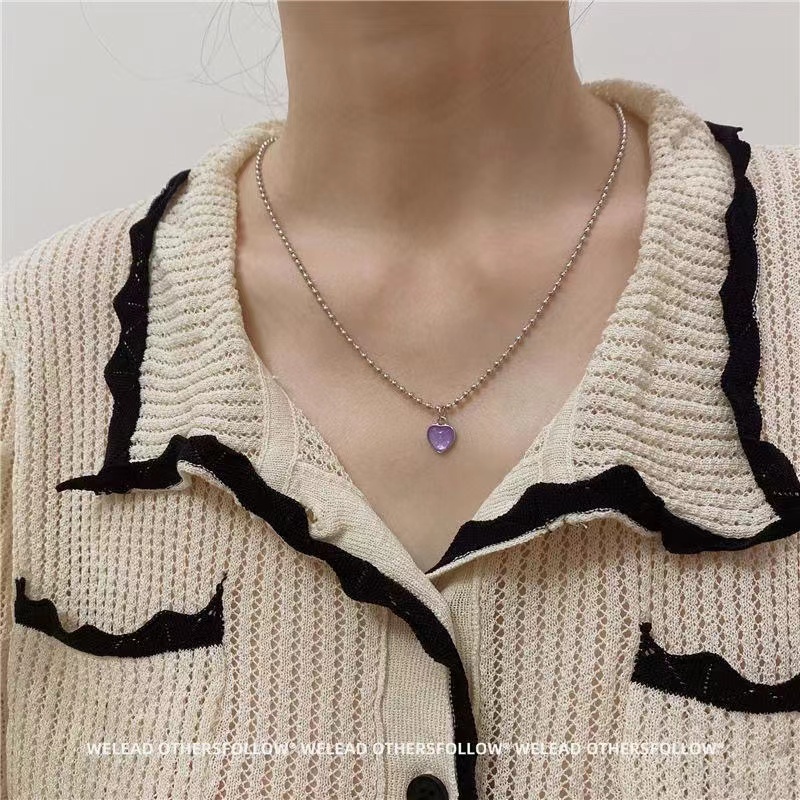 Vòng cổ choker iF YOU mặt trái tim phong cách Hàn Quốc dành cho nữ
