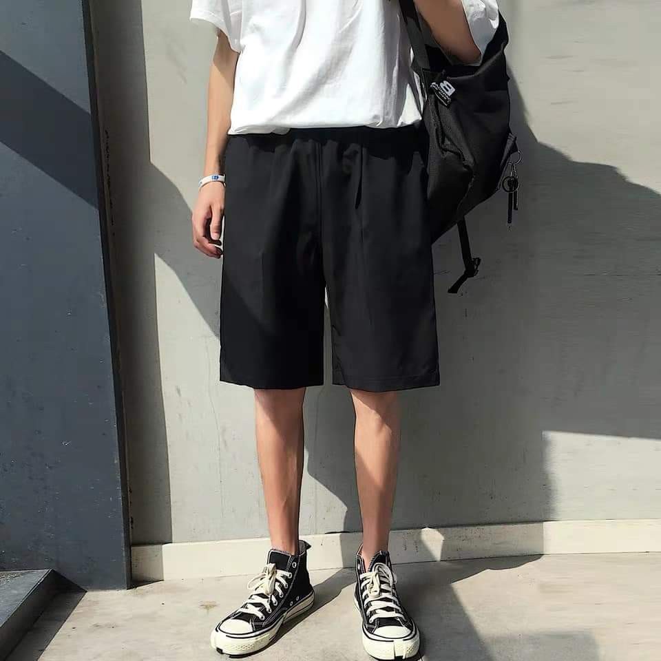 [ẢNH THẬT CUỐI] Quần short nam nữ hai màu WHITE - BLACK kiểu dáng cạp chun có TÚI trước | BigBuy360 - bigbuy360.vn