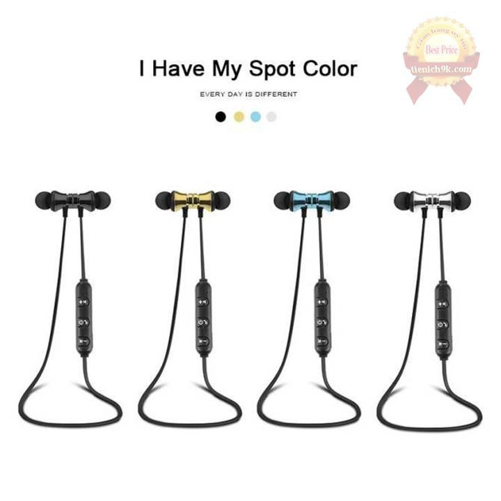 Tai nghe ko dây in-ear nhét tai kèm mic Bluetooth 4.2 thể thao có nam châm Xt11 cho ĐT táo android