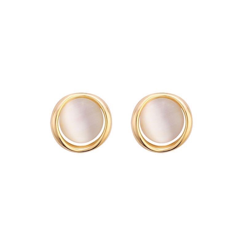 Bông tai Khuyên tai nữ nụ tròn ánh xanh mắt mèo độc đáo