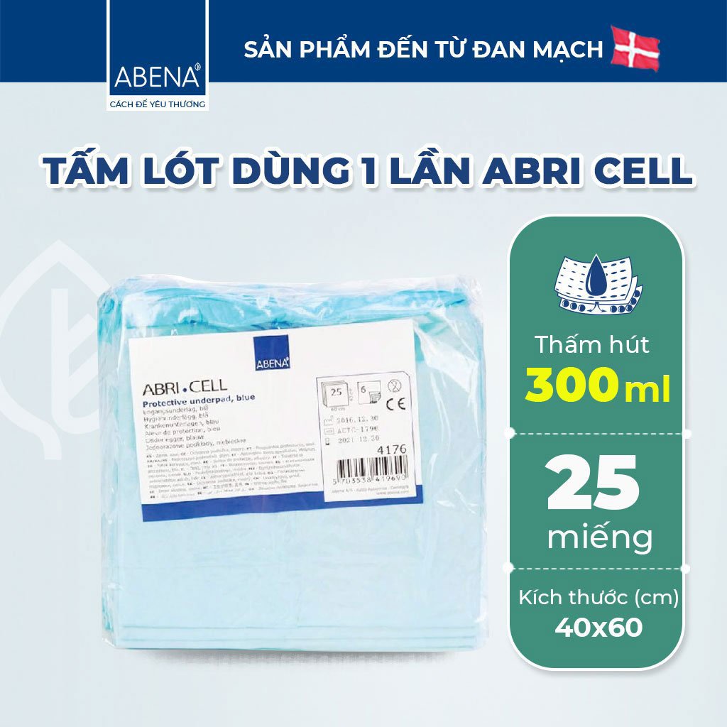 Tấm lót dùng 1 lần Abena Abri Cell kích cỡ 40x60cm nhập khẩu Đan Mạch