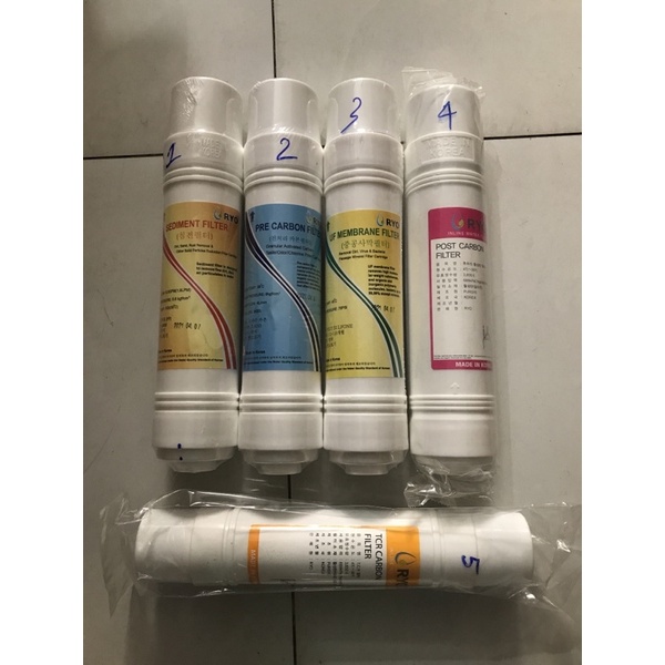 Combo lõi lọc 1,2,3,4,5 Made in Korea dùng thay thế cho máy lọc nước ryo RP901 hàng chính hãng