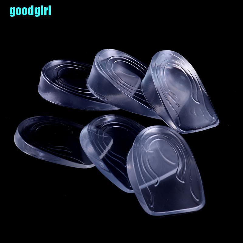 Good 1 Pair Height Men Women Shoe Insole Silicone Heel Insert Taller