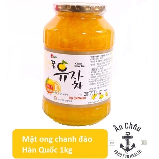 [FLASH SALE] Mật ong chanh đào Hàn Quốc Nắp Vàng 1kg vị thơm thanh mát