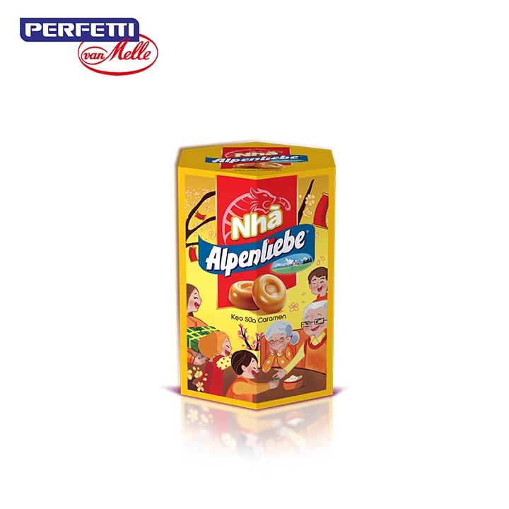 Hộp Kẹo Alpenliebe Caramel Lục giác Tết 2022 (Hộp 119g)