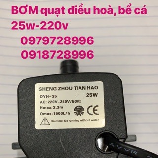Bơm quạt điều hoà , hơi nước, bể cá 25w